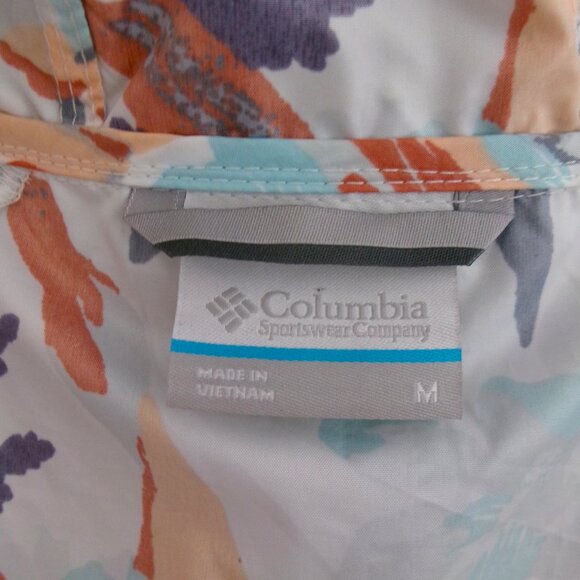 New Columbia Side Hill New Moon Magnolia Floral Print Windbreaker Jacket M - Picture 13 of 16